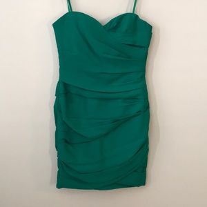 BCBG Madge strapless green cocktail dress